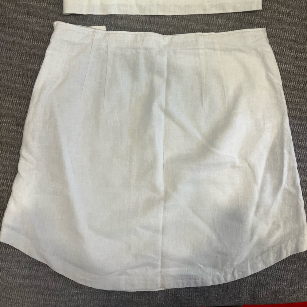 Abercrombie & Fitch White Linen Skirt Set - Picture 4 of 6